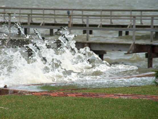 Claudette rips bills pier