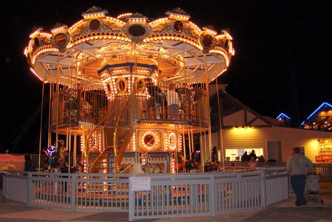 Kemah Boardwalk's New Double Decker Carousel Kemah Boardwalk's New Double Decker Carousel