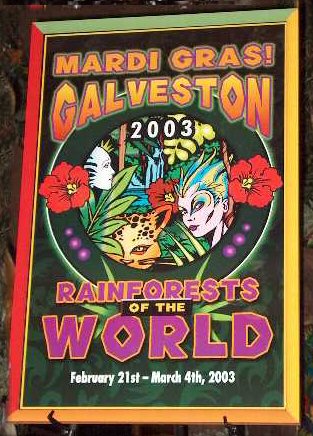 MARDI GRAS POSTER FOR GALVESTON COUNTY THEME