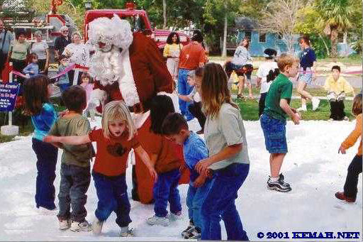 Santa in the Kemah Blizzard of 2001