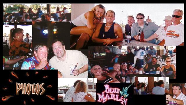 Friends at the Blue Marlin the best place in town to watch Boat traffic.