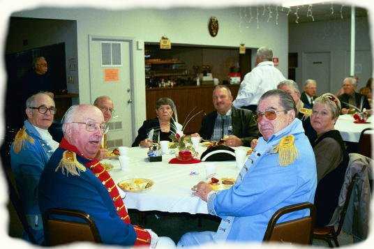 Heros of 76  and Masonic friends  at the Elks Lodge Brunch. across the street from Greenwood after the funerl