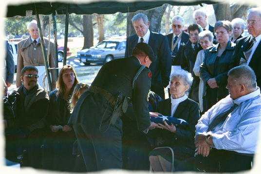 Presentation of American Flag to the Widow