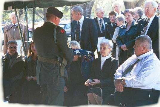 Presentation of American Flag to the Widow