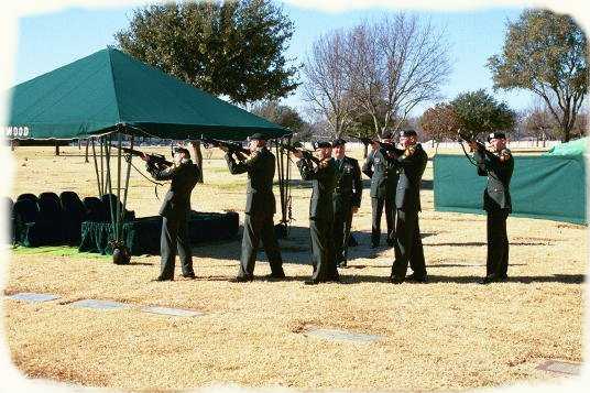 Honor Guard From Fort Hood Provide  21-Gun Salute & the sounding of Taps