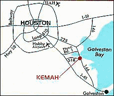 Take Exit 23 off of I- 45 go East 7 miles to Kemah