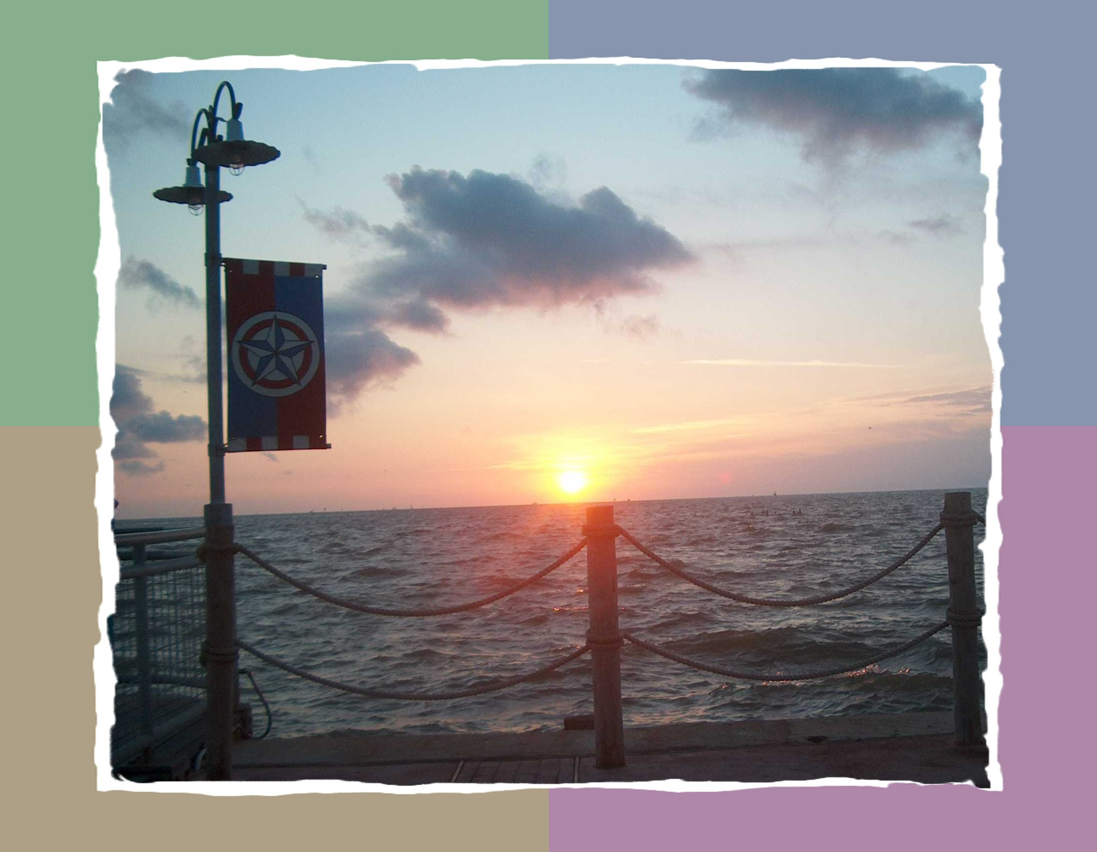 board walk morning sunrise wow