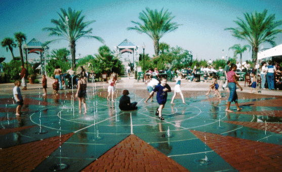 Water Jets Children play
